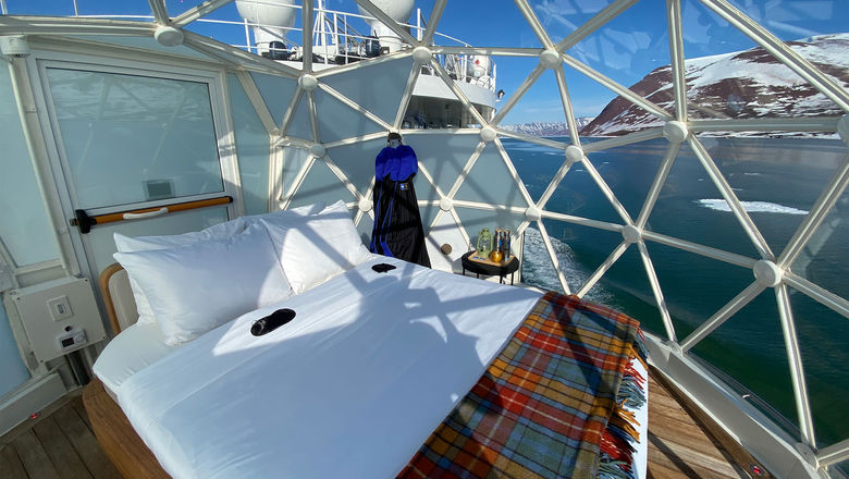 One of two "igloos" on the top deck of the National Geographic Endurance.