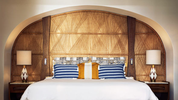 A guestroom at Maroma, A Belmond Hotel.