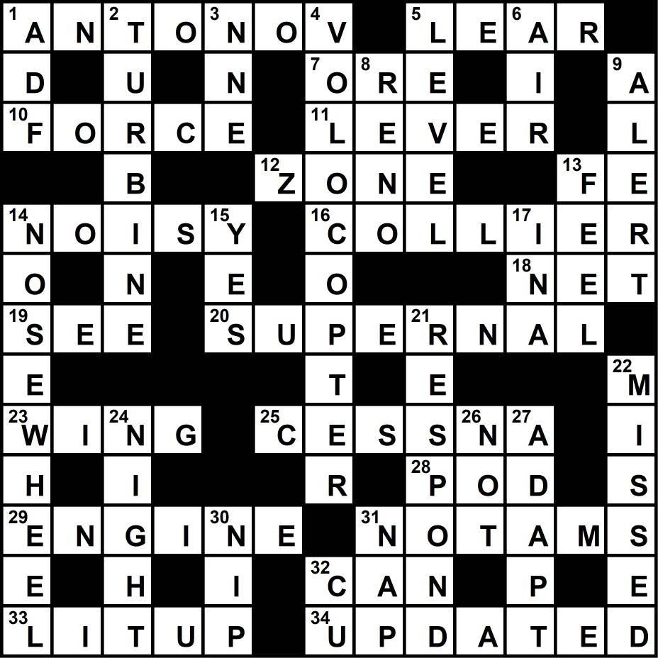 August 2022 Crossword Key