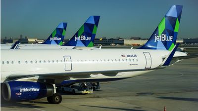 JetBlue planes at JFK Airport.