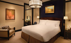 A freshly renovated bedroom at The Beaumont, a luxury hotel in London's Mayfair district.