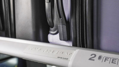 Braille will be used on United's aircraft to denote aircraft rows and seats.
