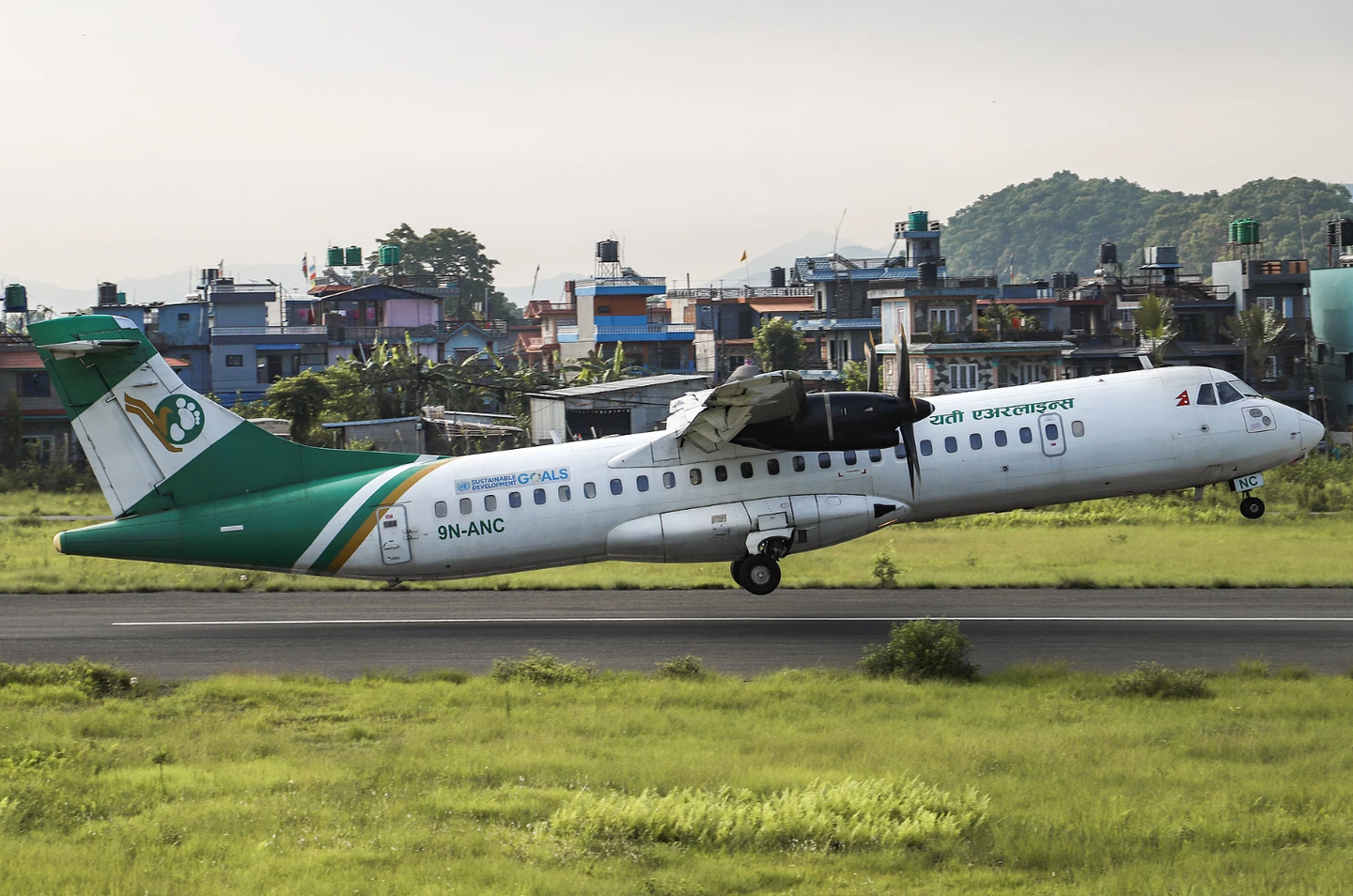 The Yeti Airlines ATR-72 at the old Pokhara Airport eight months before the crash. Photo by TMLN123.